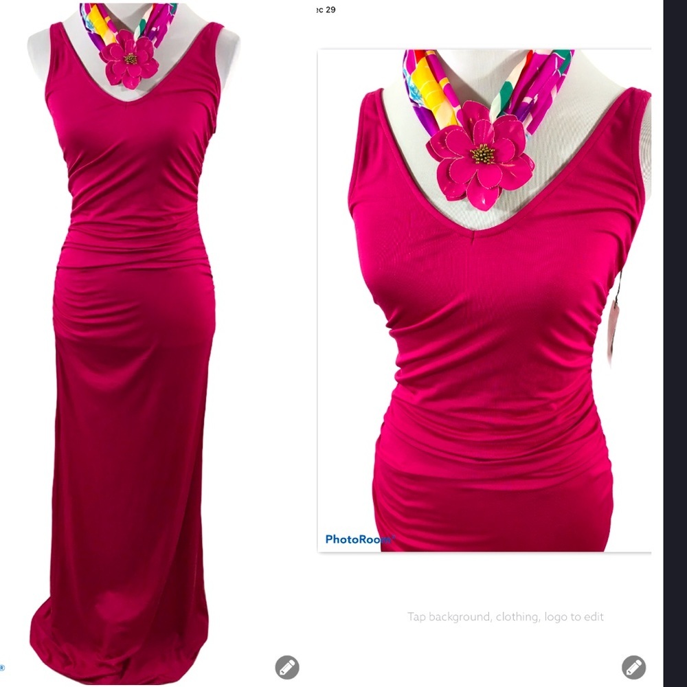 Rachel Pally Mara ruched maxi dress L NWT